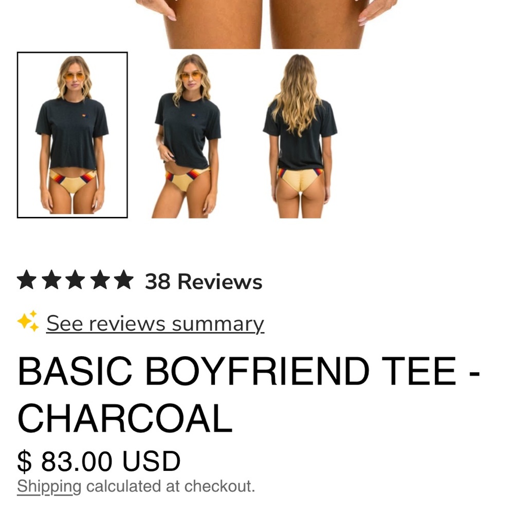 Aviator Nation Charcoal Boyfriend Fee- worn once - Size Small